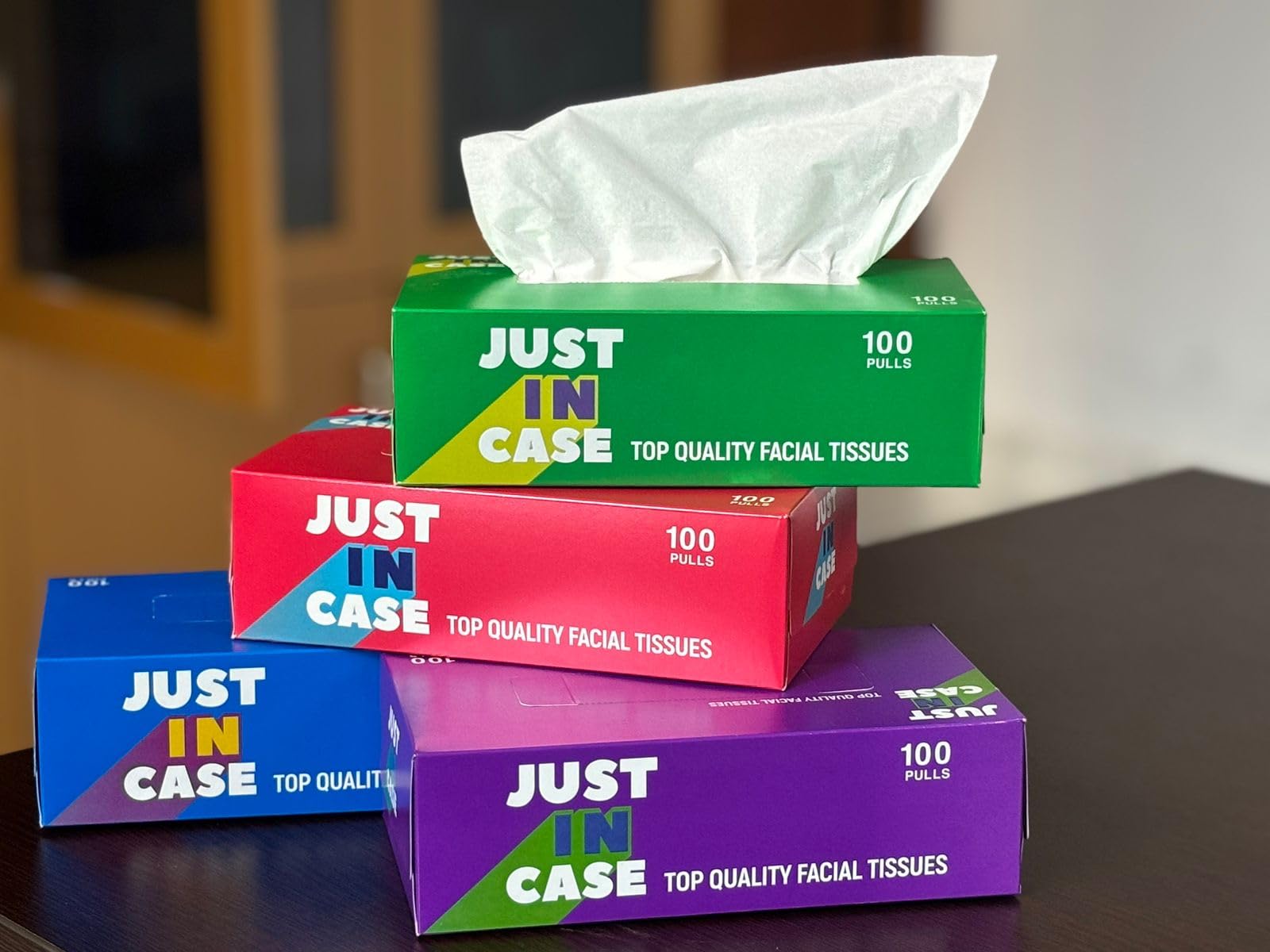 JUST IN CASE 100 Pulls of soft Facial Tissue, Beauty Towel, Multipurpose Napkins Set of 4-image-15