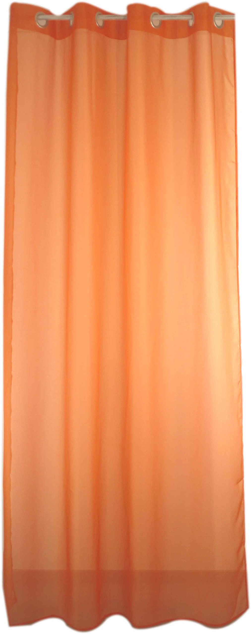 Linder 1013/10/375AB Plain Curtain with Eyelets Polyester 140 x 240 cm, Orange, 145 x 240 cm