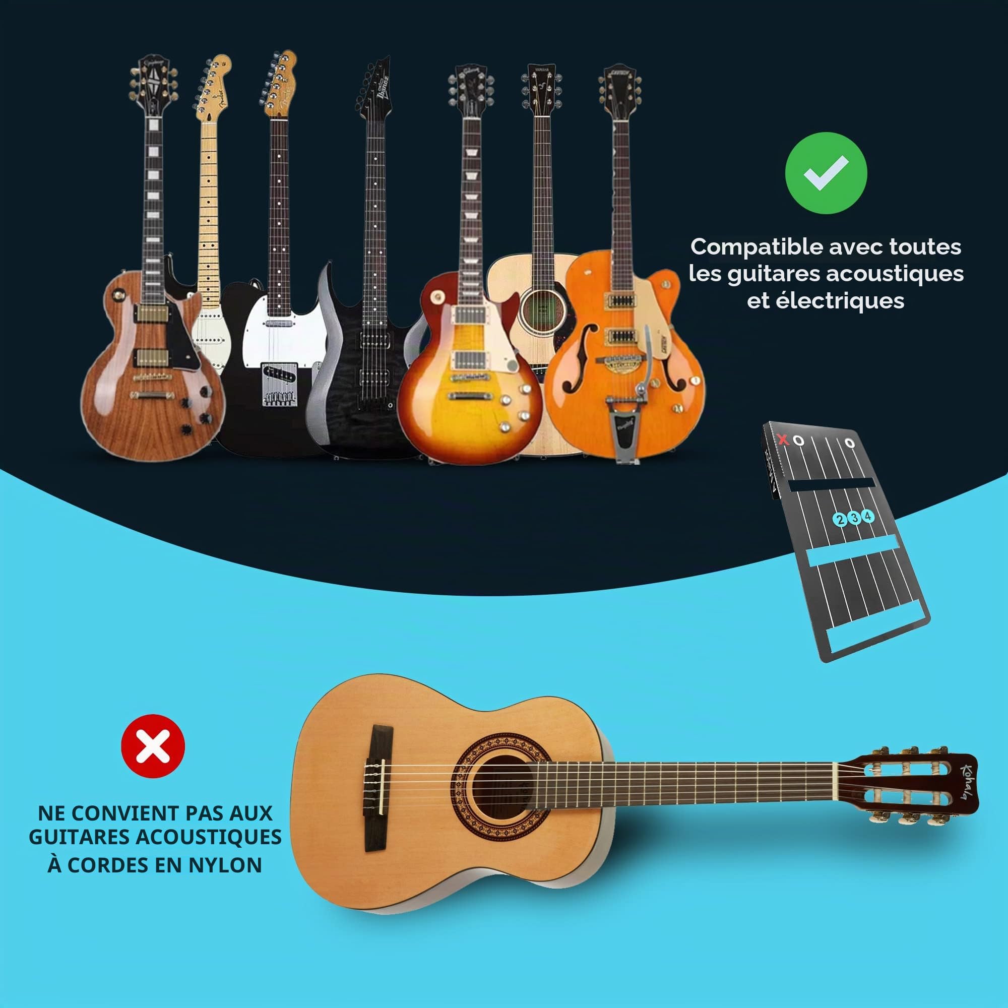 Édition Deluxe Avec Étui d'Apprentissage de la Guitare en Quelques Minutes Card Chords (Convient à Toutes les Guitares). Les Accords Vous Permettent de Jouer de l'Acoustique