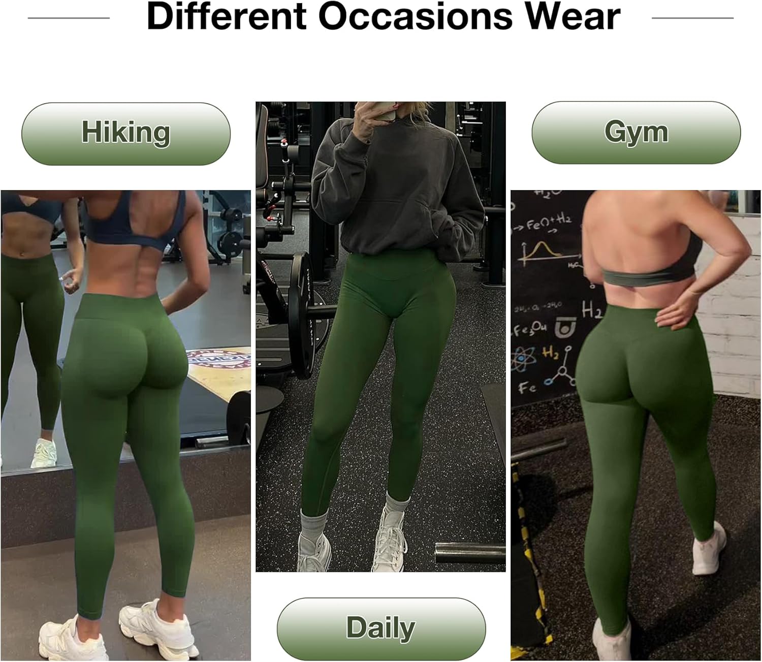 Impact Hidden Scrunch Butt Leggings for Women Mid Low Waist Gym Workout Legging Tummy Control Booty Lifting Yoga Pants - Image 5