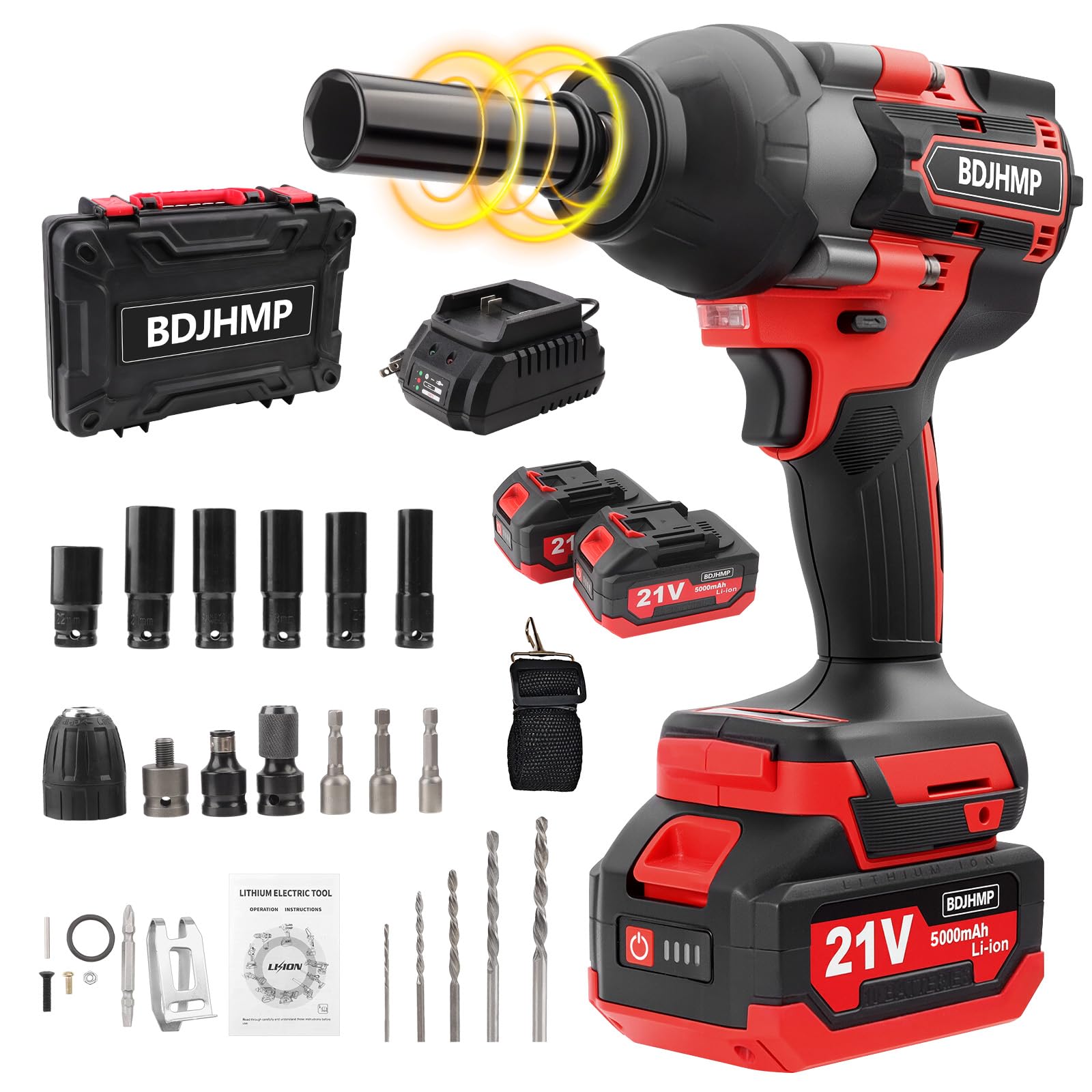 BDJHMP Cordless Impact Wrench 1/