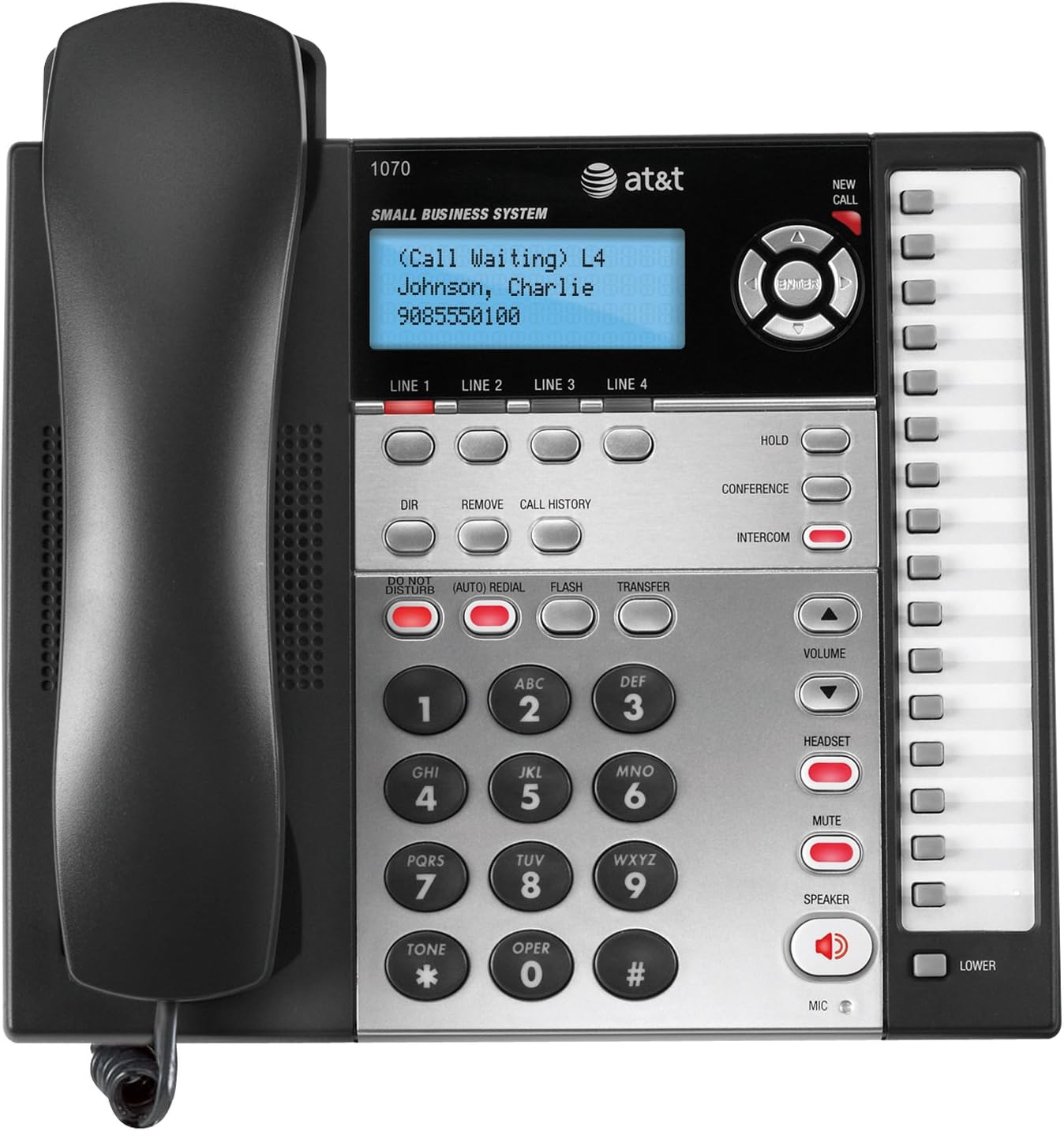 AT&T 1070 1070 Corded Four-Line Expandable Telephone, Caller ID