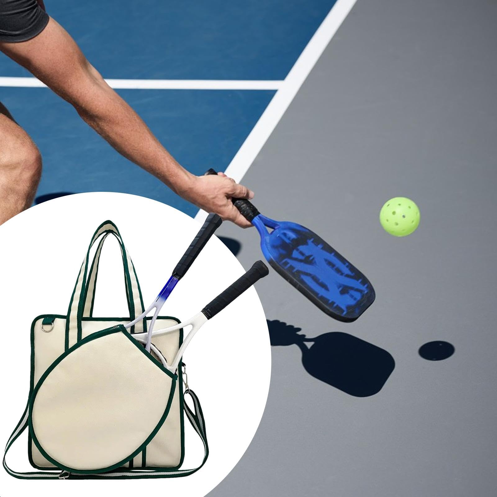 Borsa per racchette da tennis | Borsa tote in tela per racchette da tennis | casual pendolari all'aperto borsa per racchette da tennis da uomo donna borsa sportiva