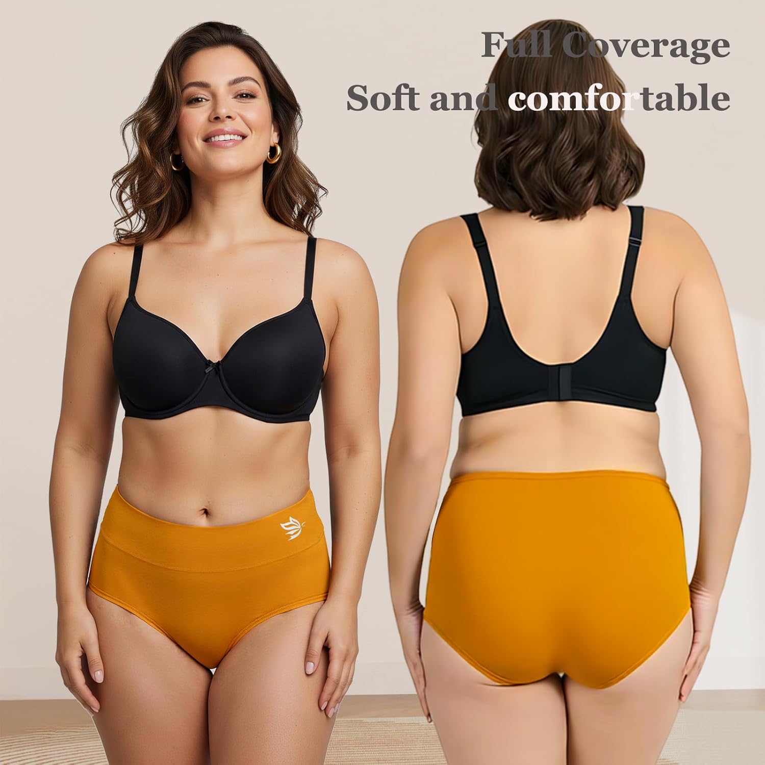 8Pcs Regular&Plus Size Women's Cotton Underwear High Waist Full Coverage Landies Pants Breathable Briefs Underpants - Image 4