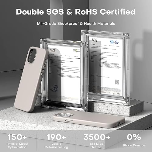 Vista 258 de TOCOL - Funda 5 en 1 para iPhone 11, con 2 protectores de pantalla + 2 protectores de lente de cámara, funda delgada de silicona líquida a prueba