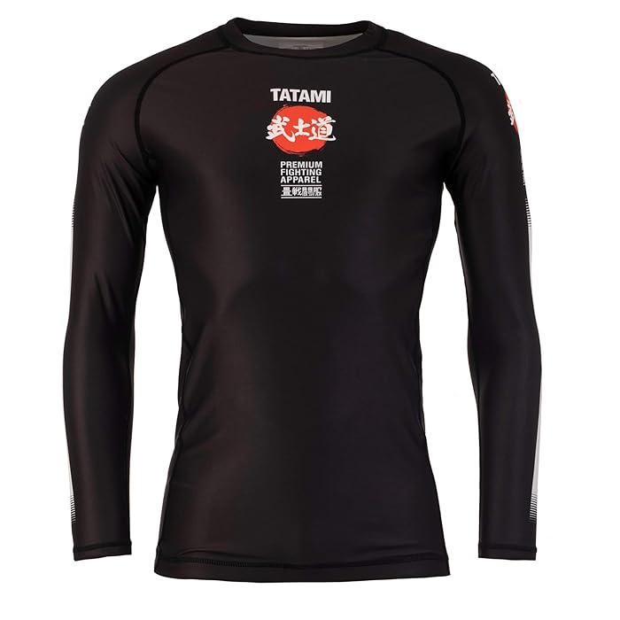Buy Tatami Fightwear Bushido Black Long Sleeve Rash Guard Gym, Workout, Jiu Jitsu, Grappling