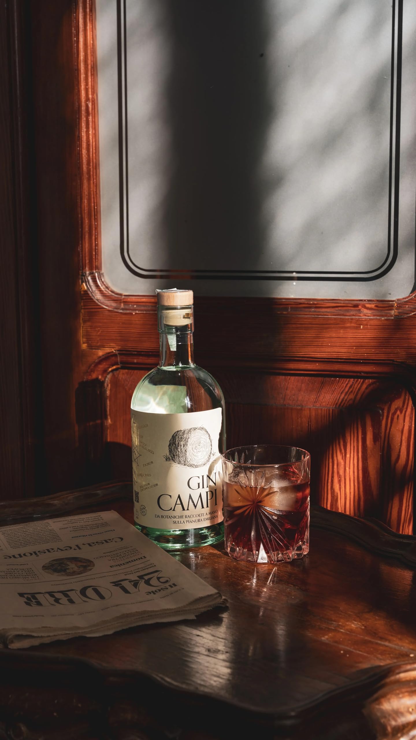 Gin CAMPI London Dry – Artigianale Italiano Premium | Small Batch 39% | Aroma di Fieno, Foglia di Pomodoro e Crema di Latte | per Gin Tonic e Negroni