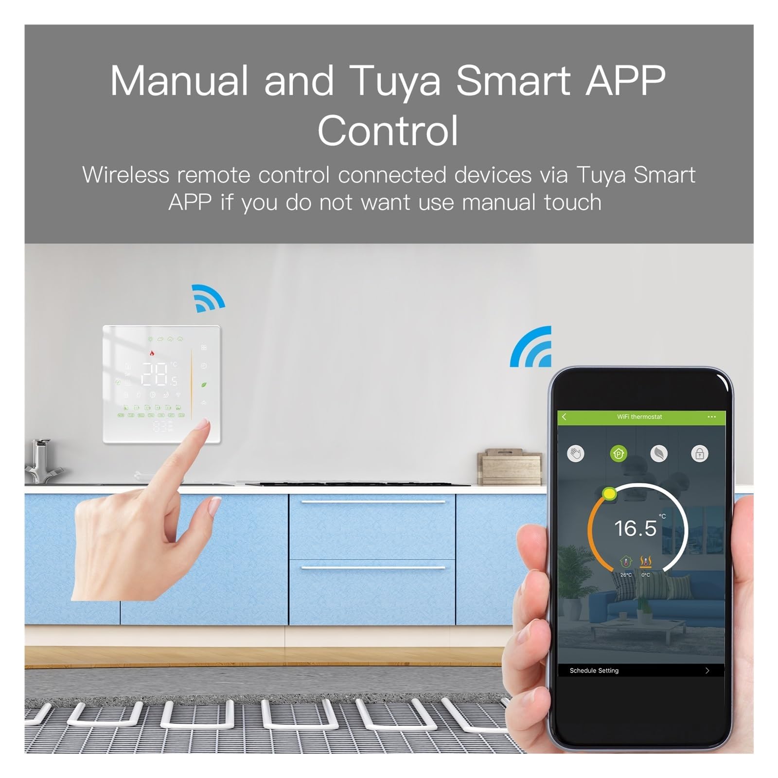 WiFi woda/elektryczny termostat do ogrzewania podłogowego woda kocioł gazowy regulacja temperatury Tuya/inteligentna aplikacja Informacja O ZgodnośCi(WH WIFI Electric)