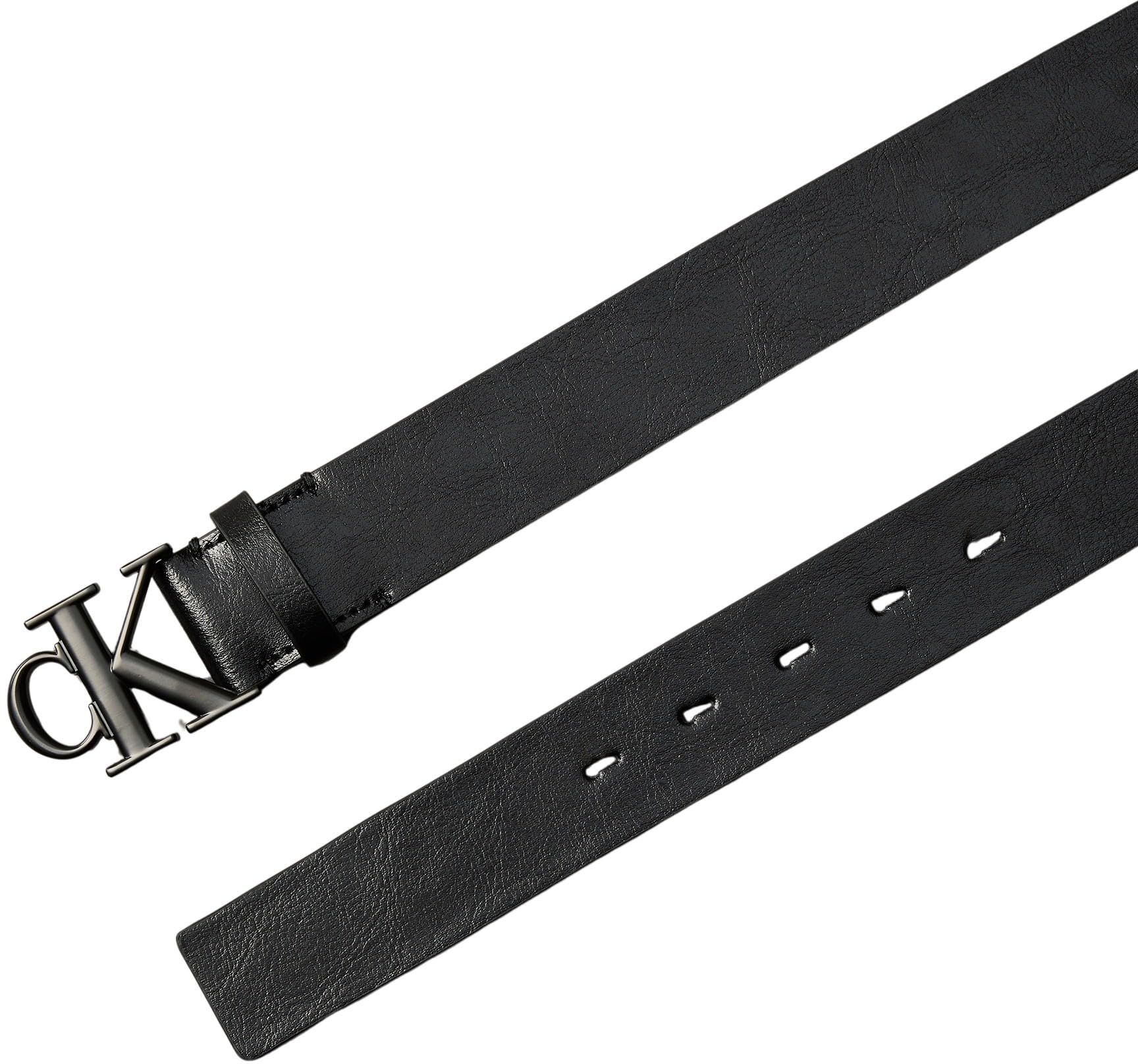 Calvin Klein Męskie paski MONOGRAM BUCKLE 35MM LV04D7016G, czarne (czarny/czarny matowy), 100, Czarny (czarny/czarny matowy), 100