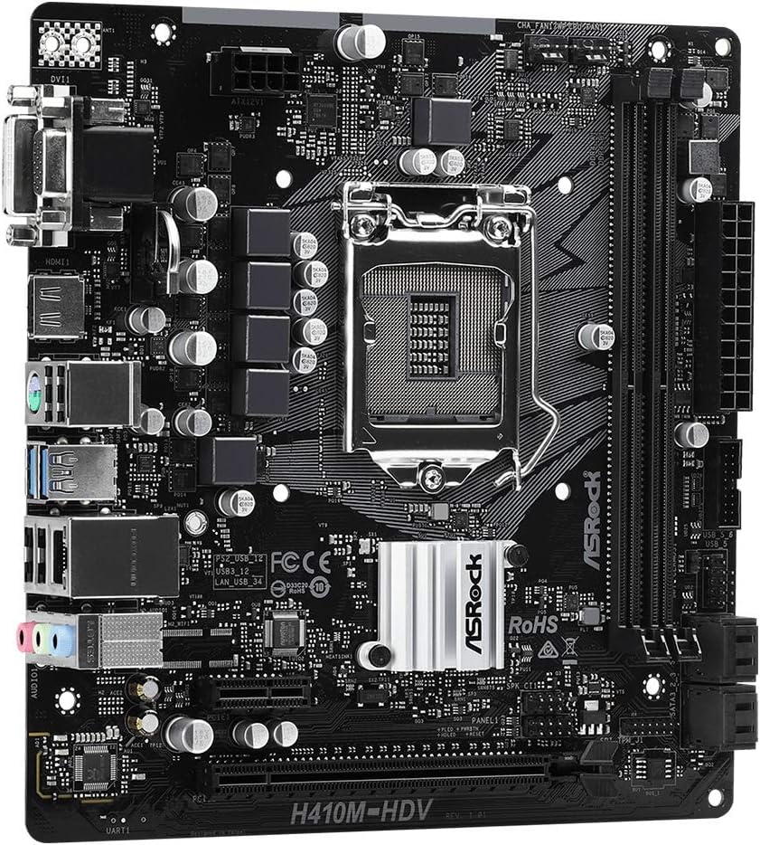 ASROCK H410M-HDV Supports 10th Gen Intel® Core™ Processors (Socket 1200) Motherboard