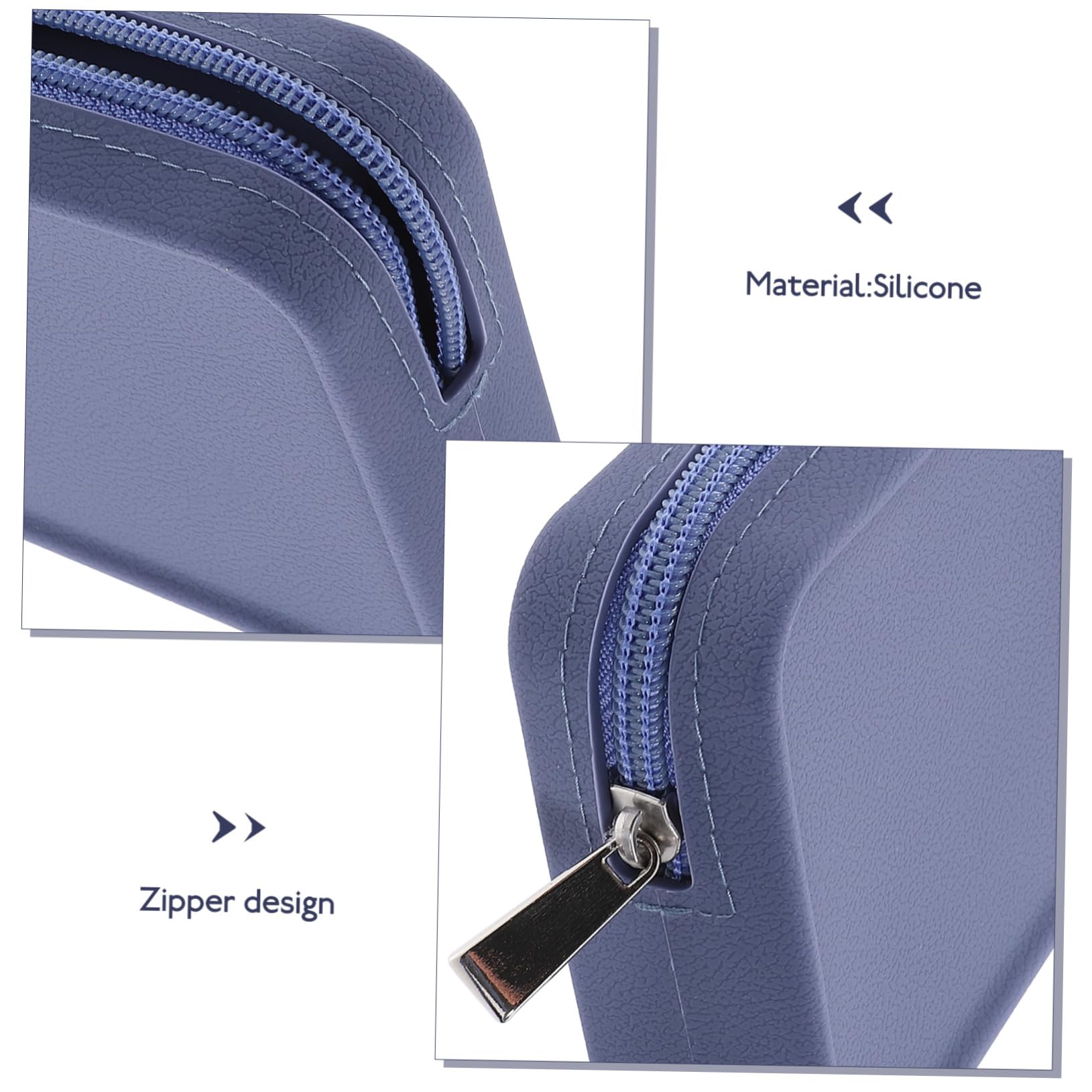 FRCOLOR Silicone Mini Makeup Bag Waterproof Travel Zipper Pouch Dog Treat Pouch Toiletry Organizers for Women Girls - Image 4