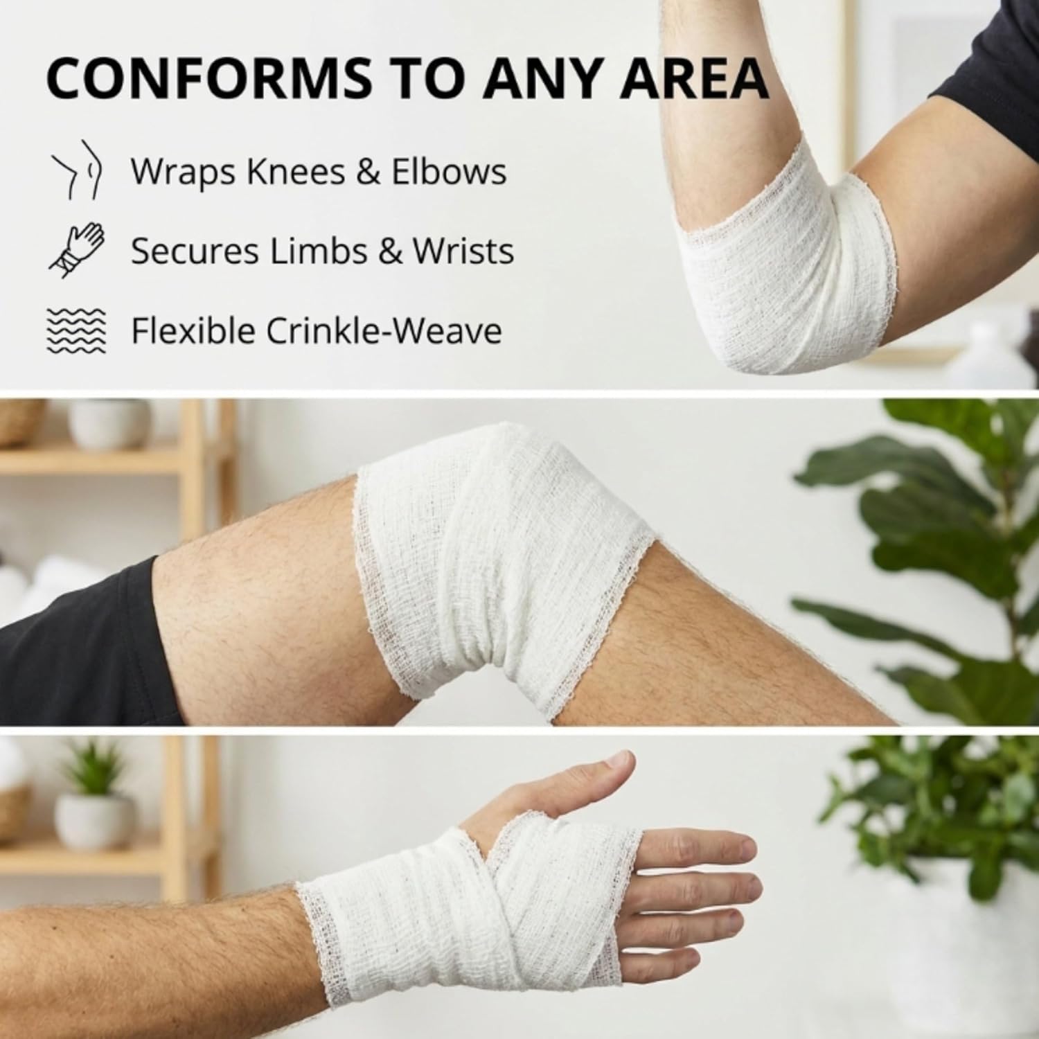 CareStock Gauze Rolls Bandage [Pack of 100] 4.5 in x 4.1 yds, Non-Sterile, Rolled Cotton Dressing, First Aid Wrap, Medical Grade Supplies