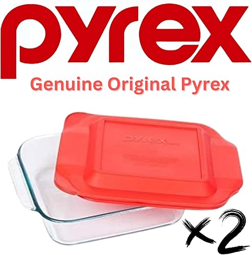 Miniatura 2 de Pyrex Basics 8 Cuadrado con tapa roja (2 PACK)