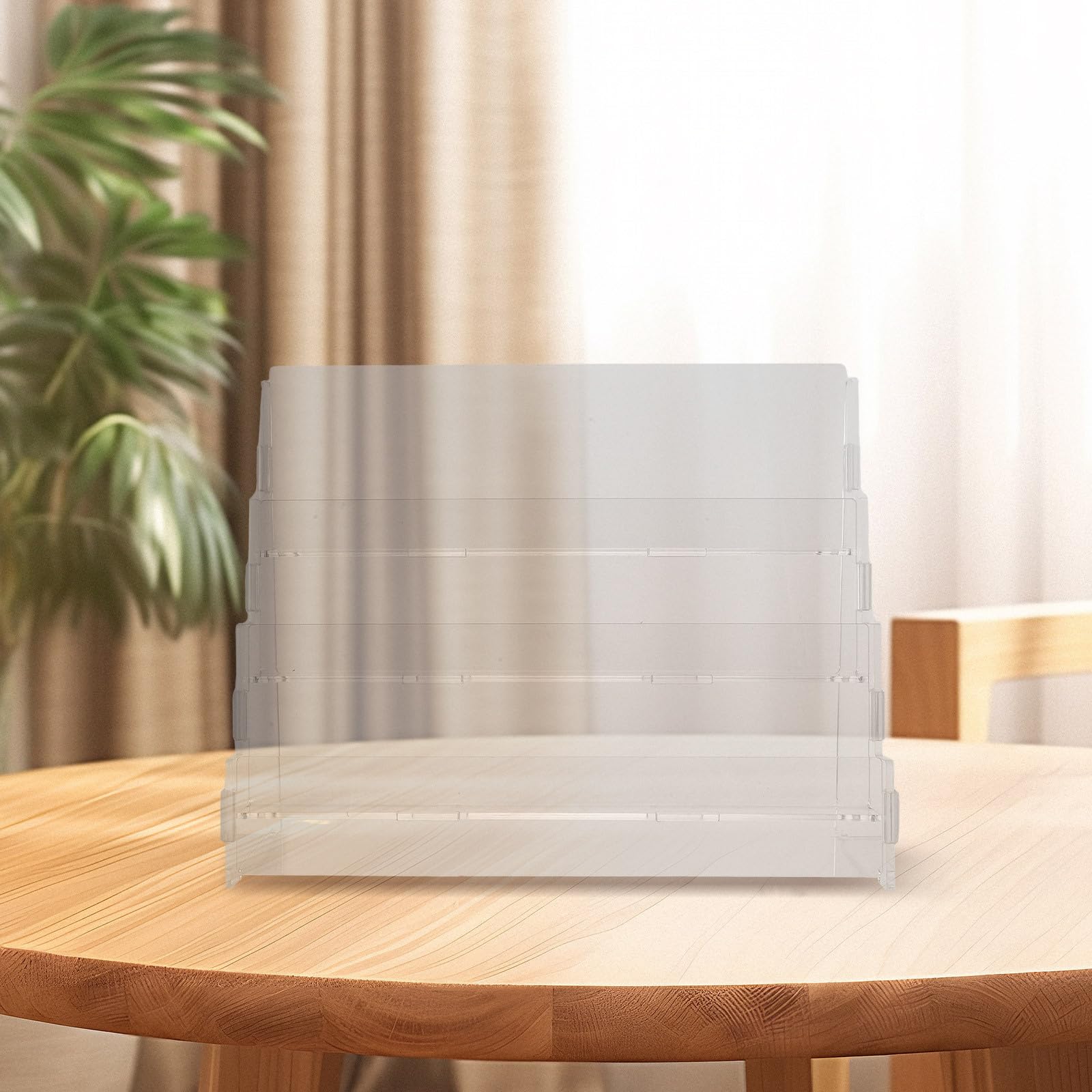 Expositor de Tarjetas de Acrílico Vertical de 3 Niveles para Mesa