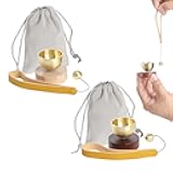 2PCS Mini singing bowl set, suitable for yoga, meditation and relaxation, mindfulness, chakra healing,Creates Beautiful Sound for Healing, Meditation & Relaxation, Gift for Men and Women (Mini size)