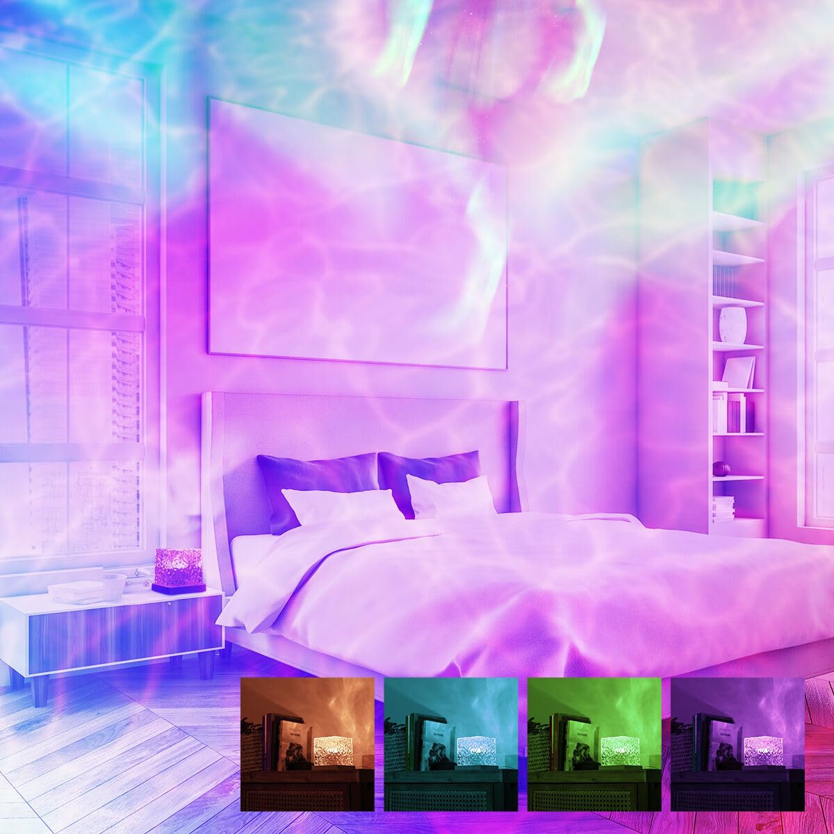 InnovaGoods Boralamp reflektor LED Aurora Boreales, 3 W, szary