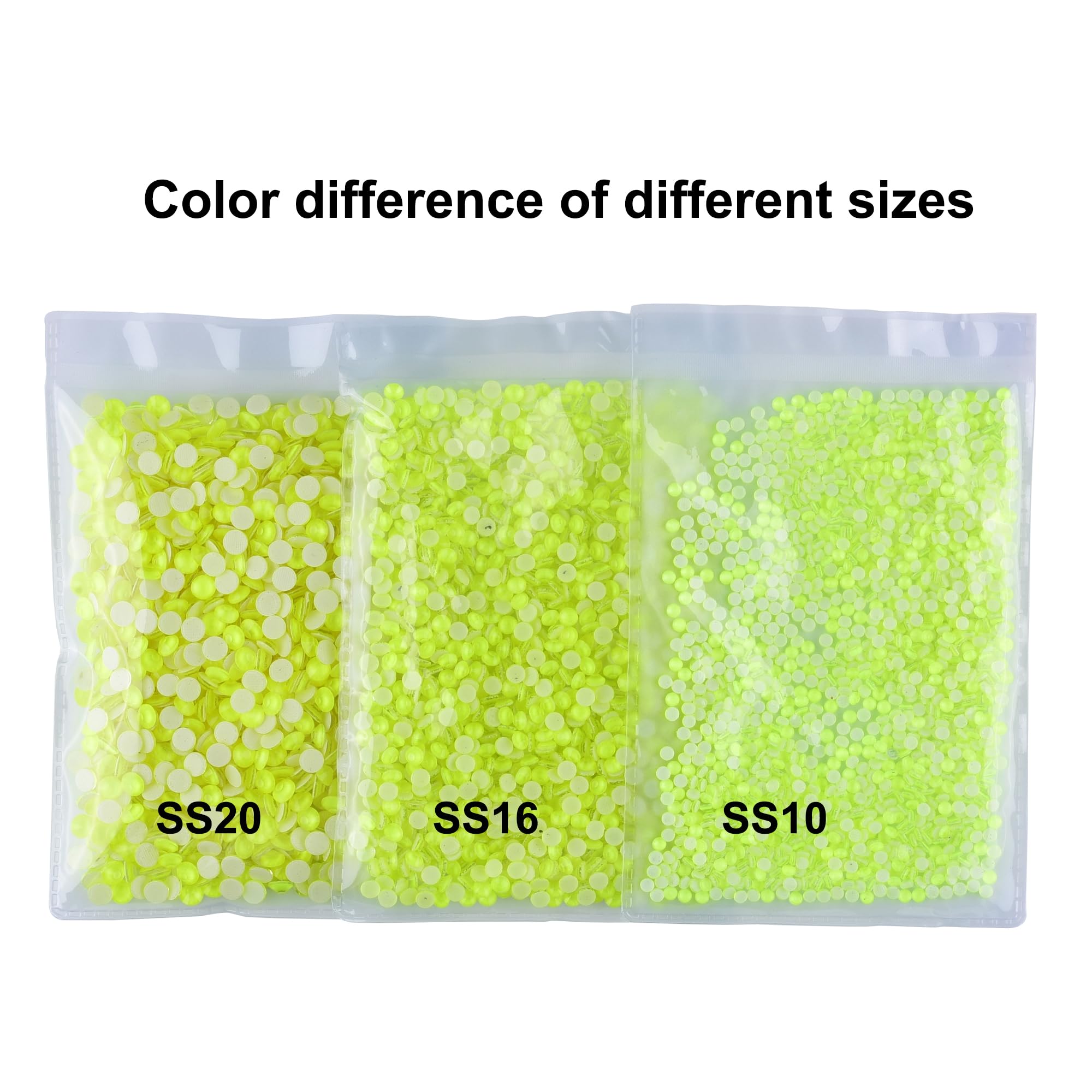 Blinginbox Hotfix Rhinestones for Clothes,1440pcs Hot Fix Rhinestones Crystal Gems for Crafts Decoration Citrine Neon, SS10 - Image 2