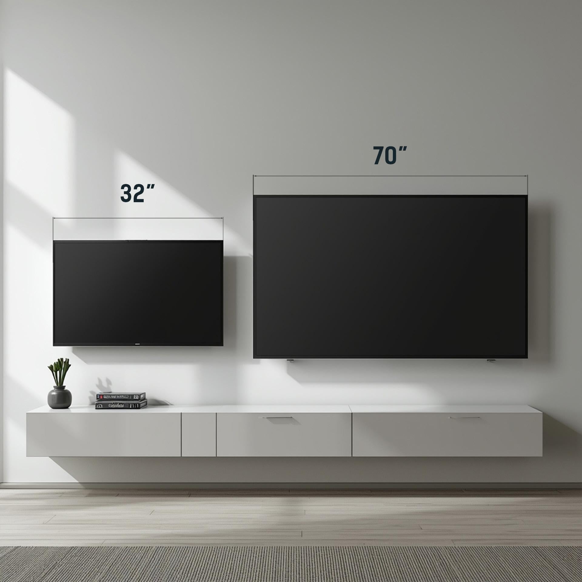 3mk Xplore 35 - Soporte de pared para televisores de 32"-70", brazo articulado, soporta hasta 35 kg, VESA 100 x 100 hasta 400 x 400, pantalla curva y plana, distancia a la pared de 50-400 mm
