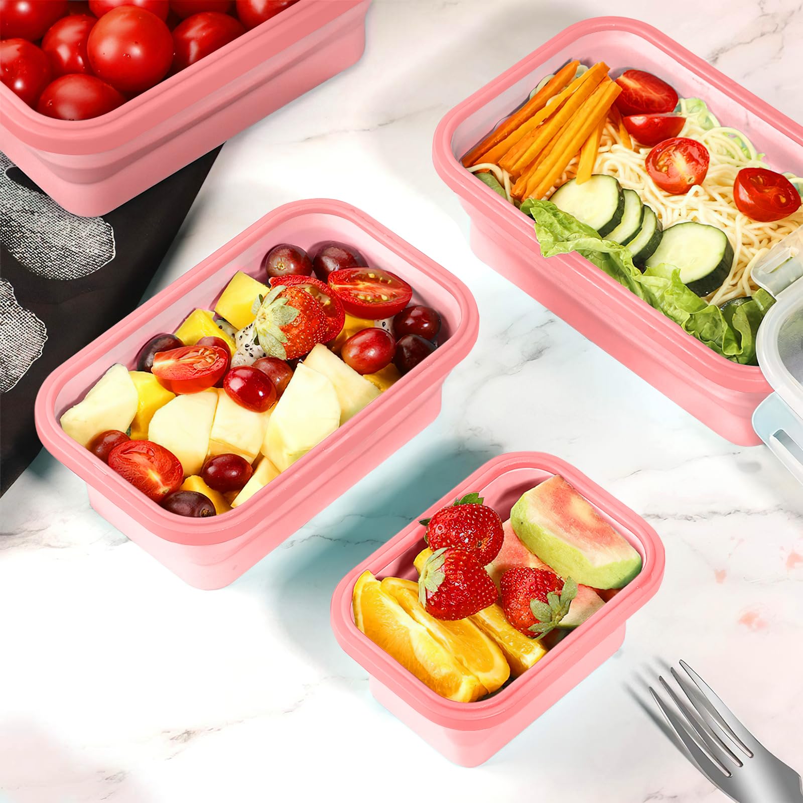 Contenitori Per Snack Riutilizzabili 4 Scomparti Divisi Bento Box Meal Prep Con Snack Frutta Noci Caramelle~p124040881