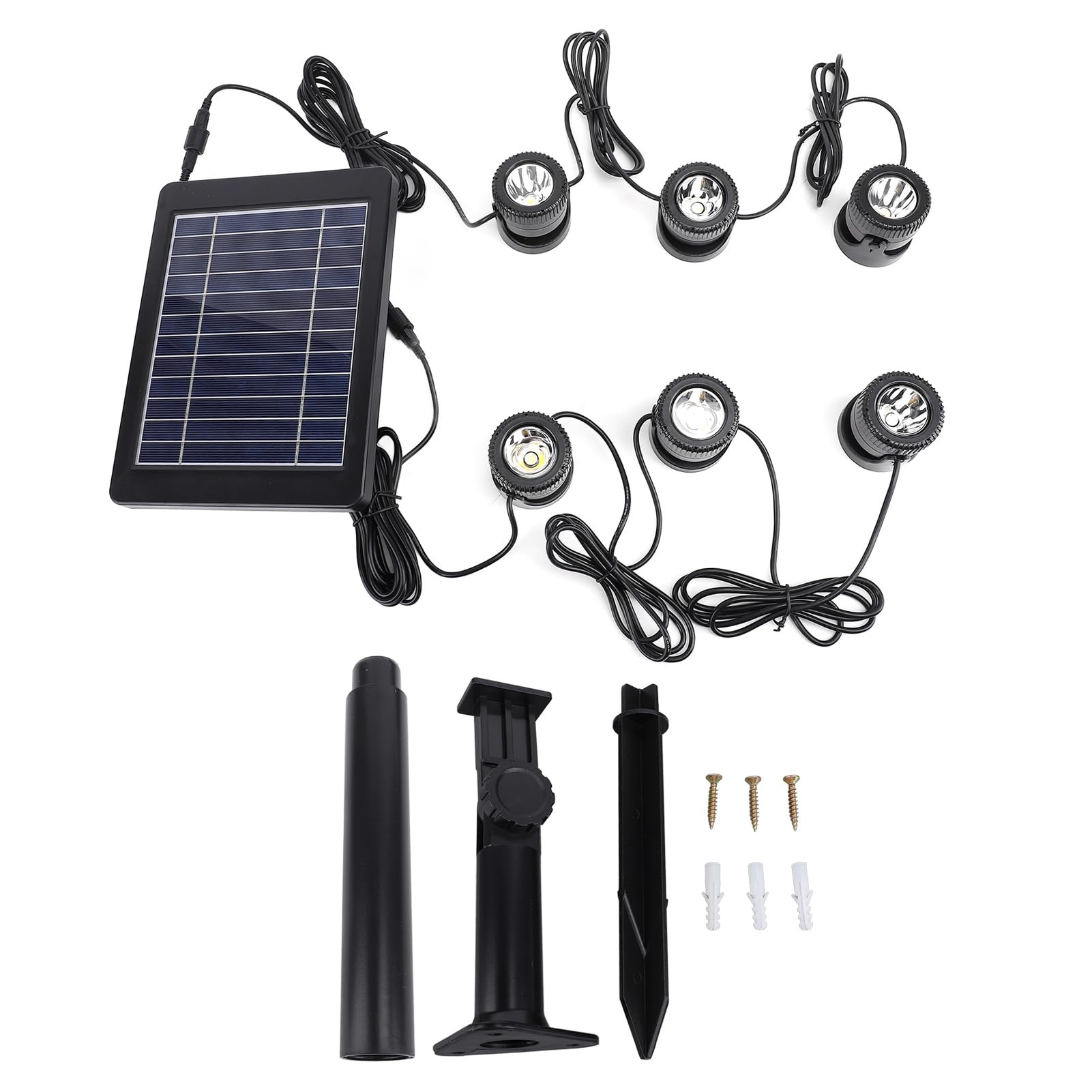 Pyhodi Luci Solari per Laghetti, 6 in 1 Impermeabili IP68, Luci Subacquee a Colori Cangianti, Faretti LED Sommergibili Super Luminosi per Acquari, Fontane, Giardini e cortili.