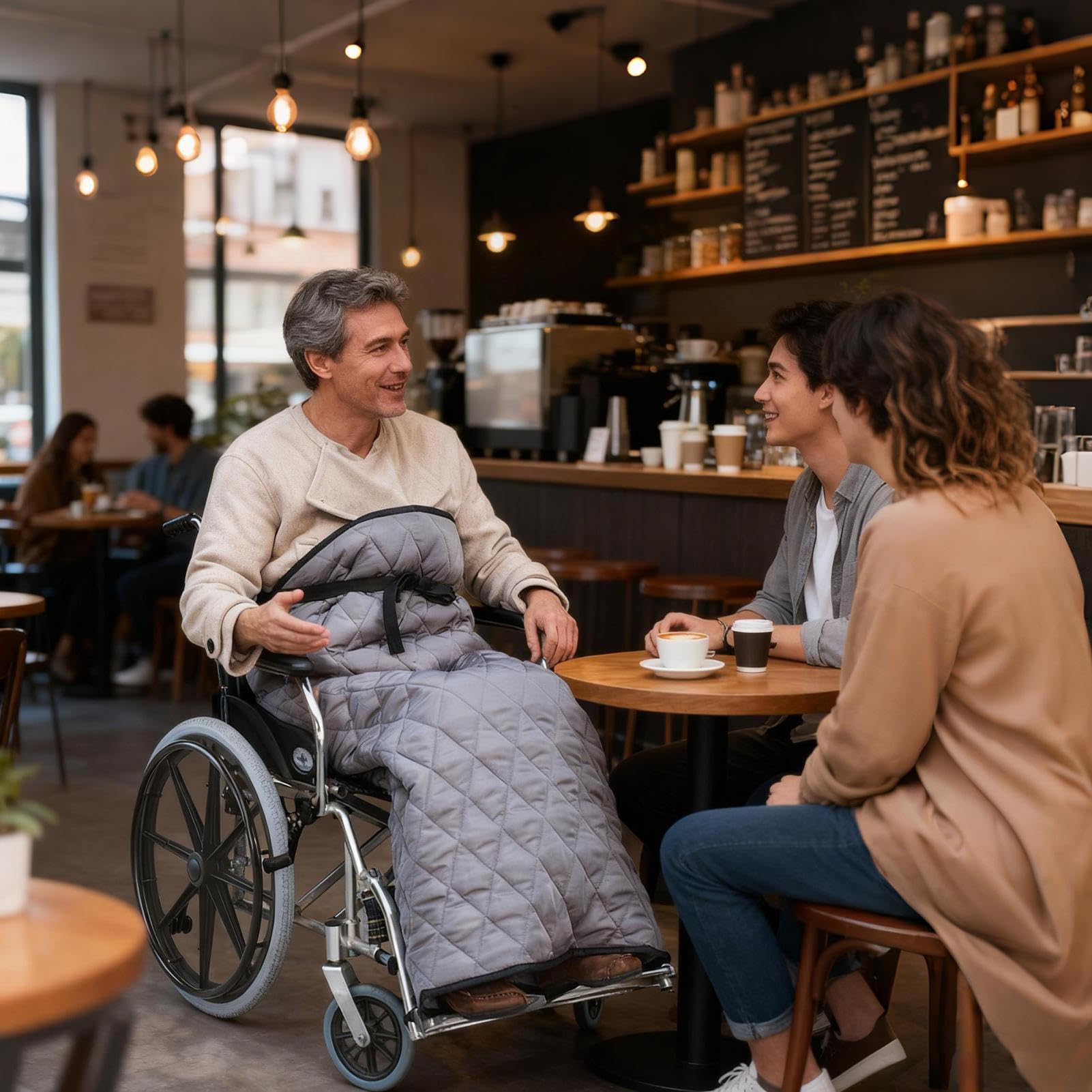 Manta Para Silla De Ruedas Accesorios Térmicos Antiviento Para Piernas | Manta Para Silla De Ruedas De Invierno Impermeable Al Viento Para Jóvenes, Adultos, Mayores, Pacientes, Cuidadores, Hospita