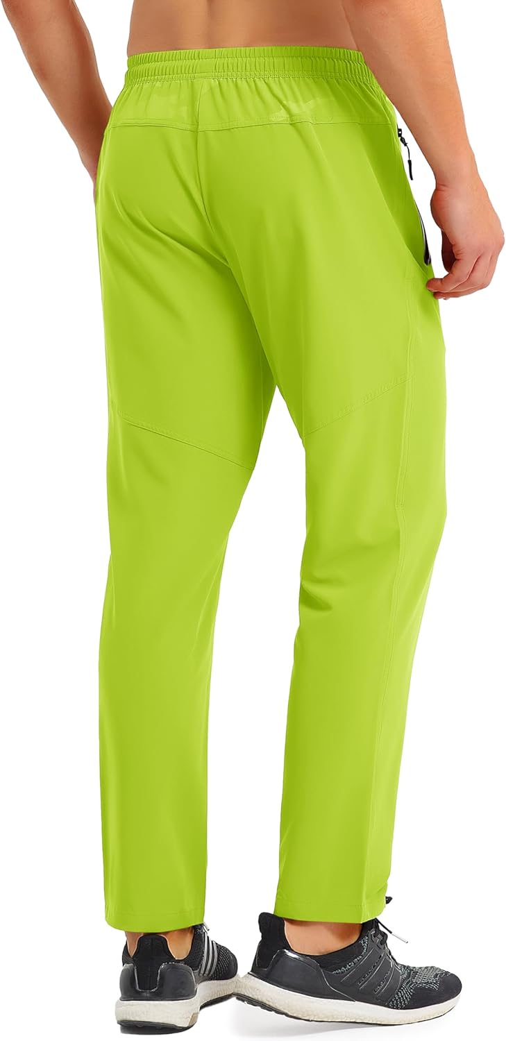MAGCOMSEN Men's Lightweight Hiking Pants Quick Dry Stretch Running Workout Outdoor Sweatpants with Zipper Pockets - Image 2