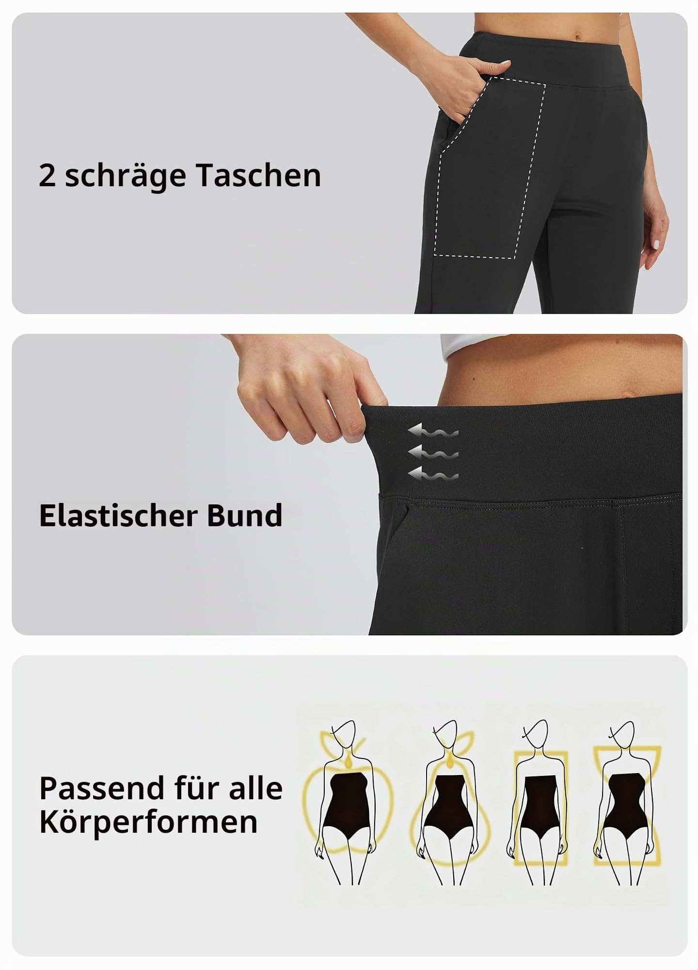 Libin Jogginghose Damen Golfhosen 7/8 Trainingshose | Stretch Sporthose Sommer Leichte Freizeithose Anzughose Business Laufhose Sport Hose für Fitness Sweathose mit Taschen