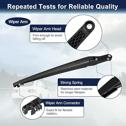 Miniatura 4 de X AUTOHAUX Juego de brazos de limpiaparabrisas trasero para Toyota Sienna 2011-2022 para Lexus LM 2020-2023