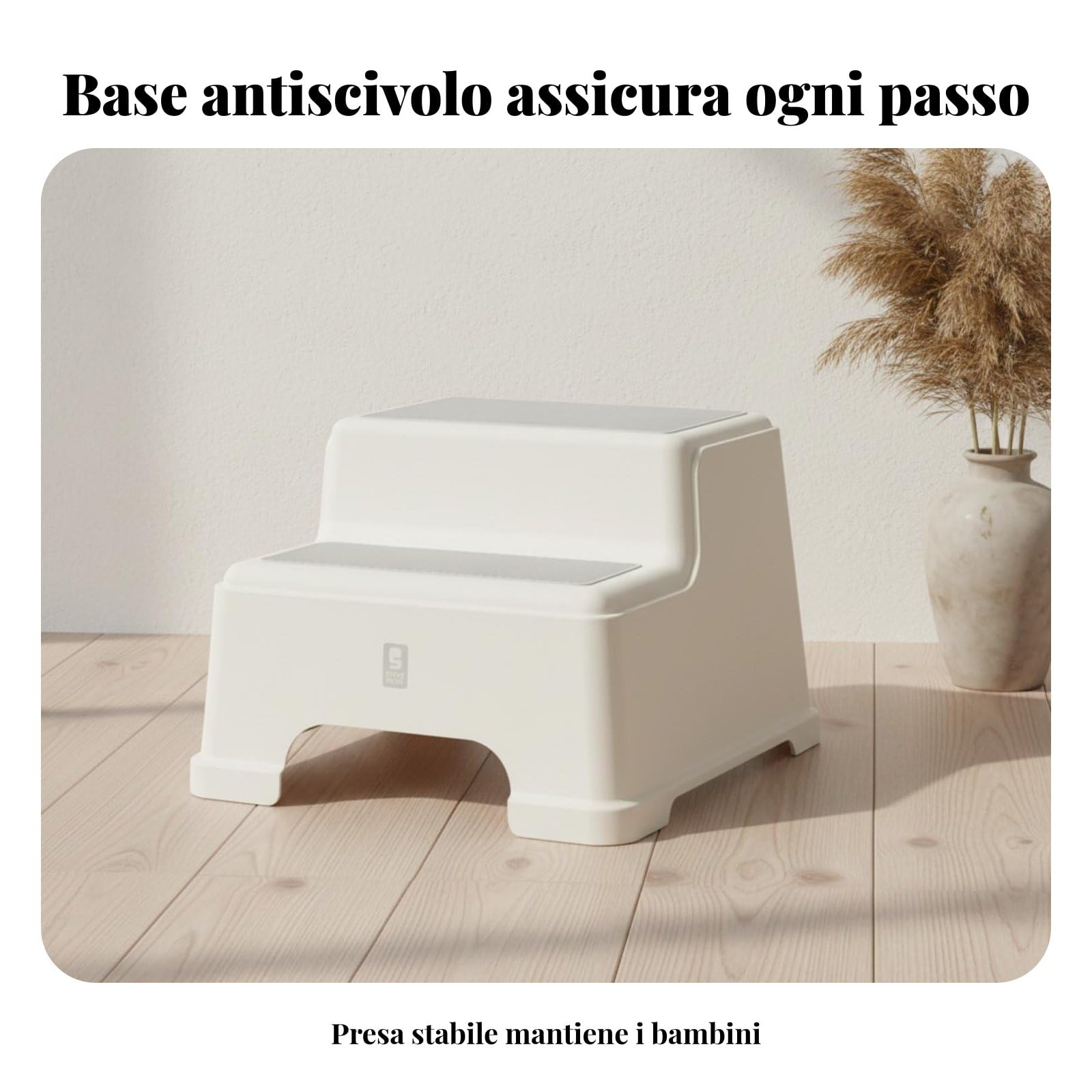 Qianly Sgabello Bagno Bambini Stabile e Sicuro Rialzo Antiscivolo Bambini Angoli Arrotondati Sgabello Contenitore Multiuso per Addestramento Al Vasino, Avanzato