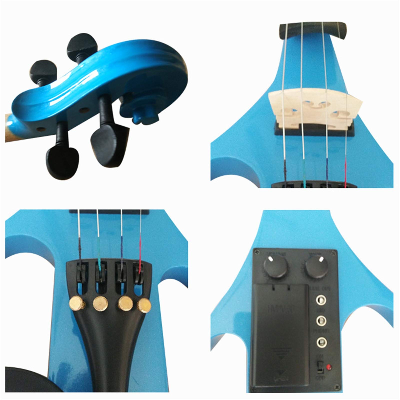 Amazon.co.jp: バイオリン ホワイトブルー電子バイオリン電子