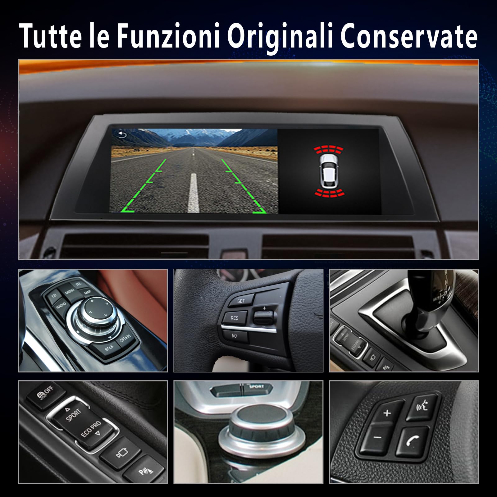 MAVYULQEF Autoradio Linux con avvio rapido compatibile con BMW X5 X6 E70 E71 (2007-2010) Aggiornamento CCC iDrive | Bluetooth/CarPlay wireless/Android Auto | Mantenimento dei controlli OEM