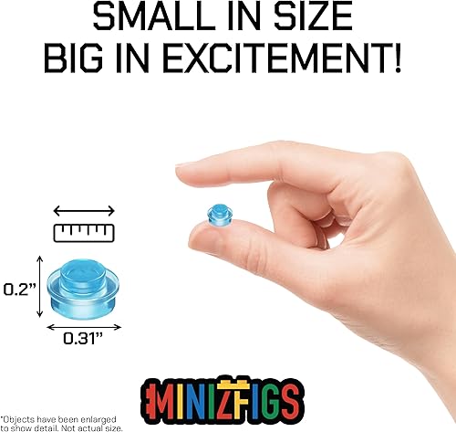 Miniatura 10 de Minizfigs 1050 platos redondos blancos de 1 x 1  Piezas y piezas de bloques de construcción a granel, piezas de puntos, tachuelas circulares, placa