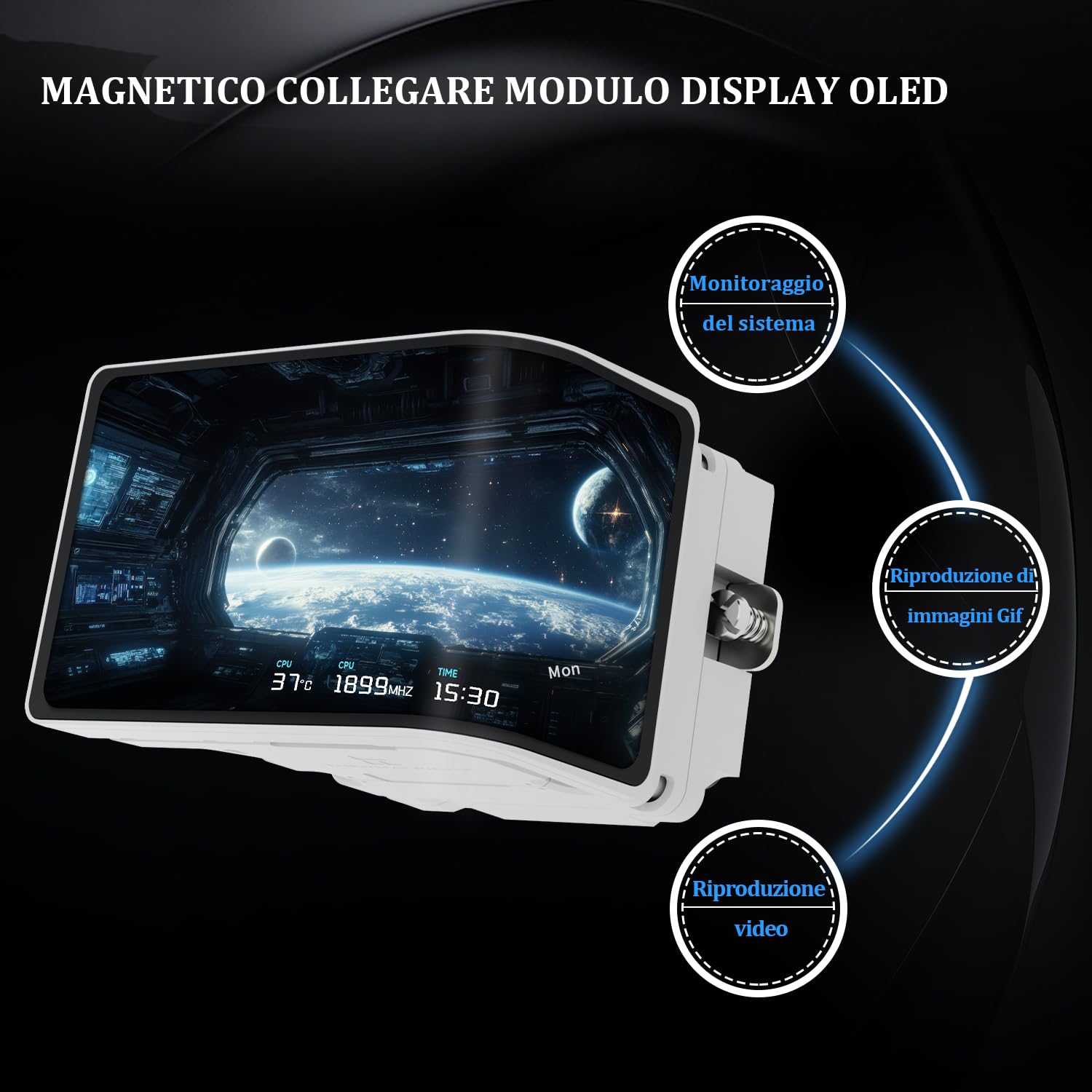 TR -Wonder Vision 360 UB ARGB,Sistema di raffreddamento ad acqua del processore, 67 pollici con risoluzione di 2400 x 1080, per AM4/AM5, LGA1851/1700, rapporto schermo su scala visiva 7: 3 per 3D