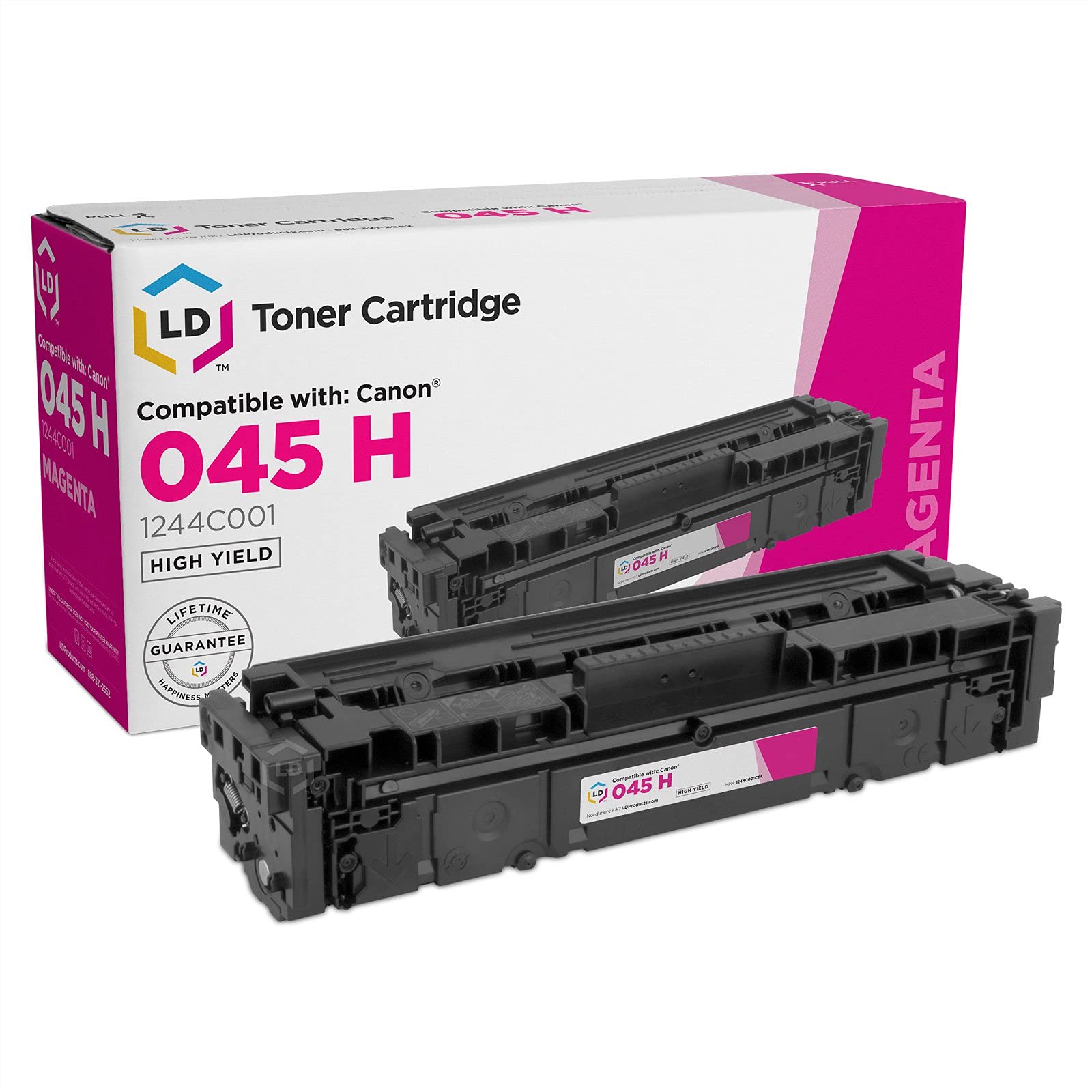 LD Products Compatible Toner Cartridge Replacement for Canon 045H 1244C001 High Yield (Magenta) Compatible with ImageClass LBP611Cn LBP612cdw MF632Cdw