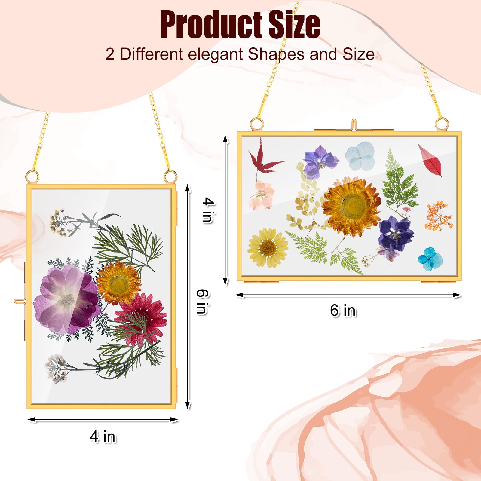 Pressed Flower Frame Picture Frame Clear Glass Frame Rustic