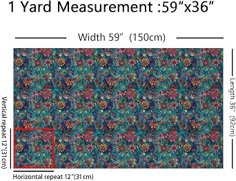 Erosebridal Gradient Boho Flannel Fabric by The Yard Bohemian Ethnic Soft Not Stretchy Decor for Girls Women Tribal Rainbow Orange Teal Blue Upholstery Decor DIY Art Decor 1 Yard