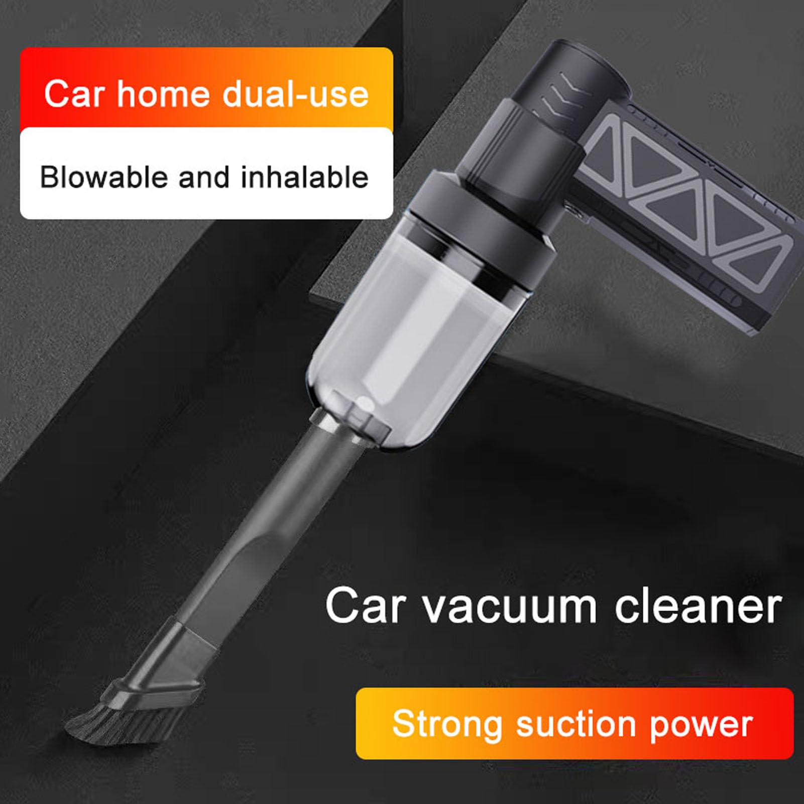 Druckluftdüse 130000 U/min, Typ C Wiederaufladbarer Staubbläser mit | 3 Geschwindigkeitsstufen, ABS-Material, 5000-mAh-Akku, Geeignet für PC-Reinigung, Schneebeseitigung und Haustier-Trocknung.