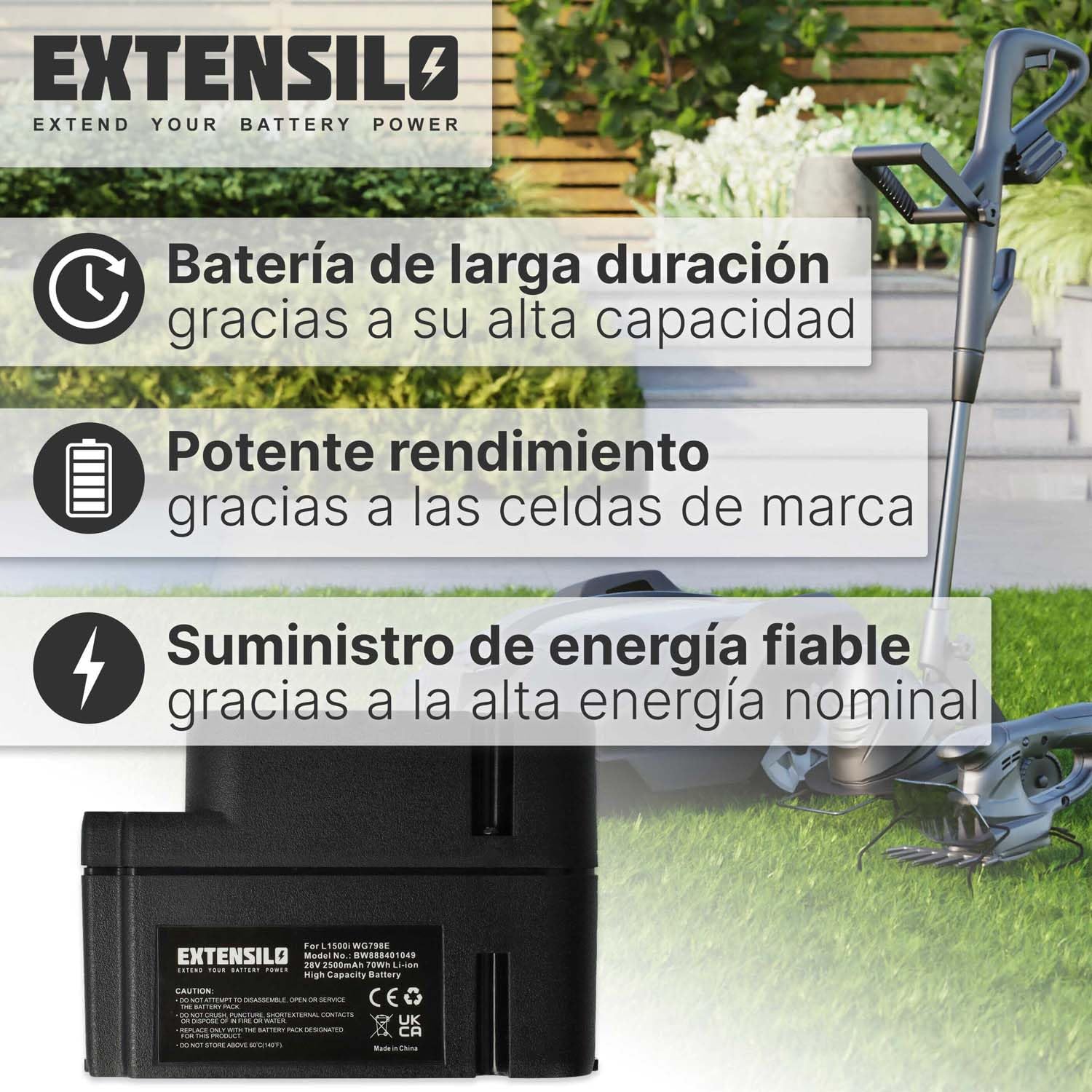 Batería reemplaza WORX WA3225