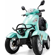 Heavy Duty Mobility Scooters for Seniors and Adults, All-Terrain 4-Wheel Powered Mobility Cart Handicap Electric Scooters, 500lbs Capacity, 800W Motor Green
