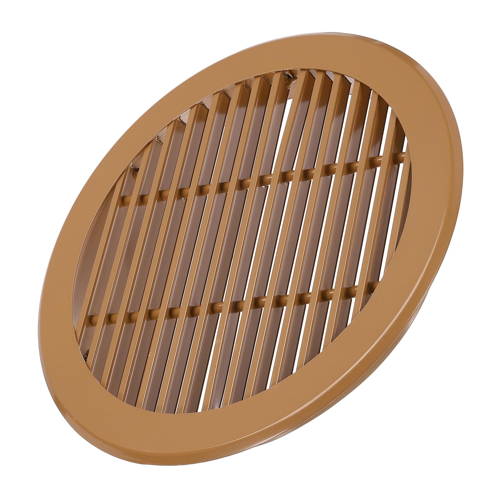 PATIKIL 12 Inch Round Ceiling Diffuser, Aluminum Register Circular Outlet Roofing Soffit Vent for Ceiling Wall HVAC Bathroom Kitchen Garage Duct Ventilation and Exhaust, Brown