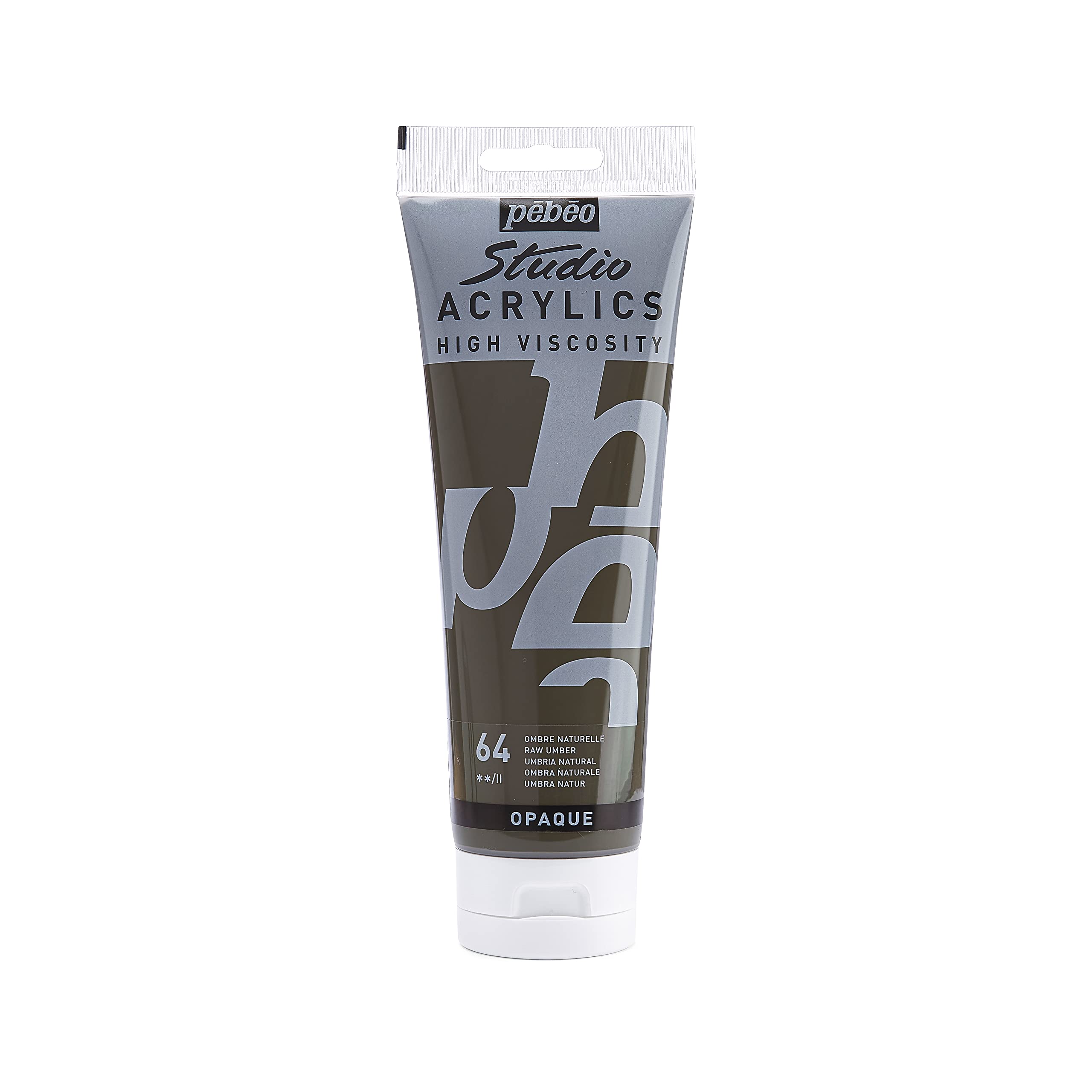 PEBEO 250 ml Studio Acrylic Paint, Raw Umber, Brown