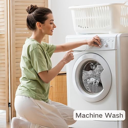 Miniatura 8 de Syalife Alfombra de Área Lavable de 3 x 5 pies, Ultra Suave Antideslizante, Pelo Bajo, Resistente a las Manchas, Alfombra de Área Vintage para Sala