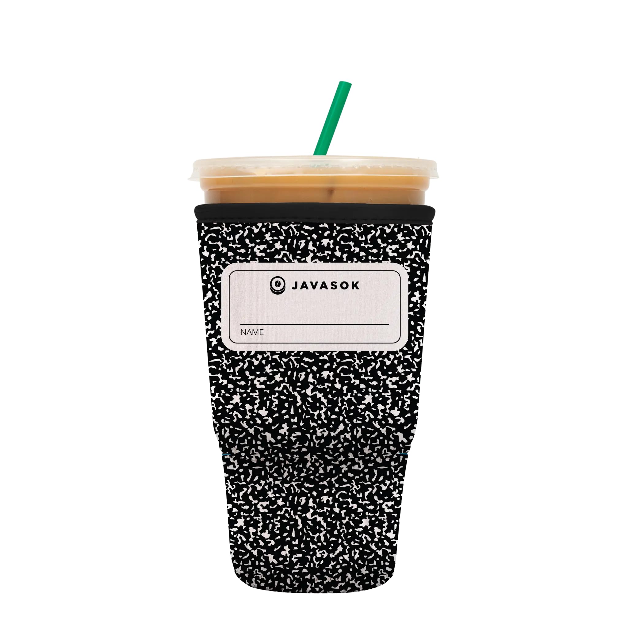 Sok It JavaSok Iced Coffee &amp; Cold Soda Insulated Neoprene Cup Sleeve (Compose Yourself, XLarge: 38-42oz)