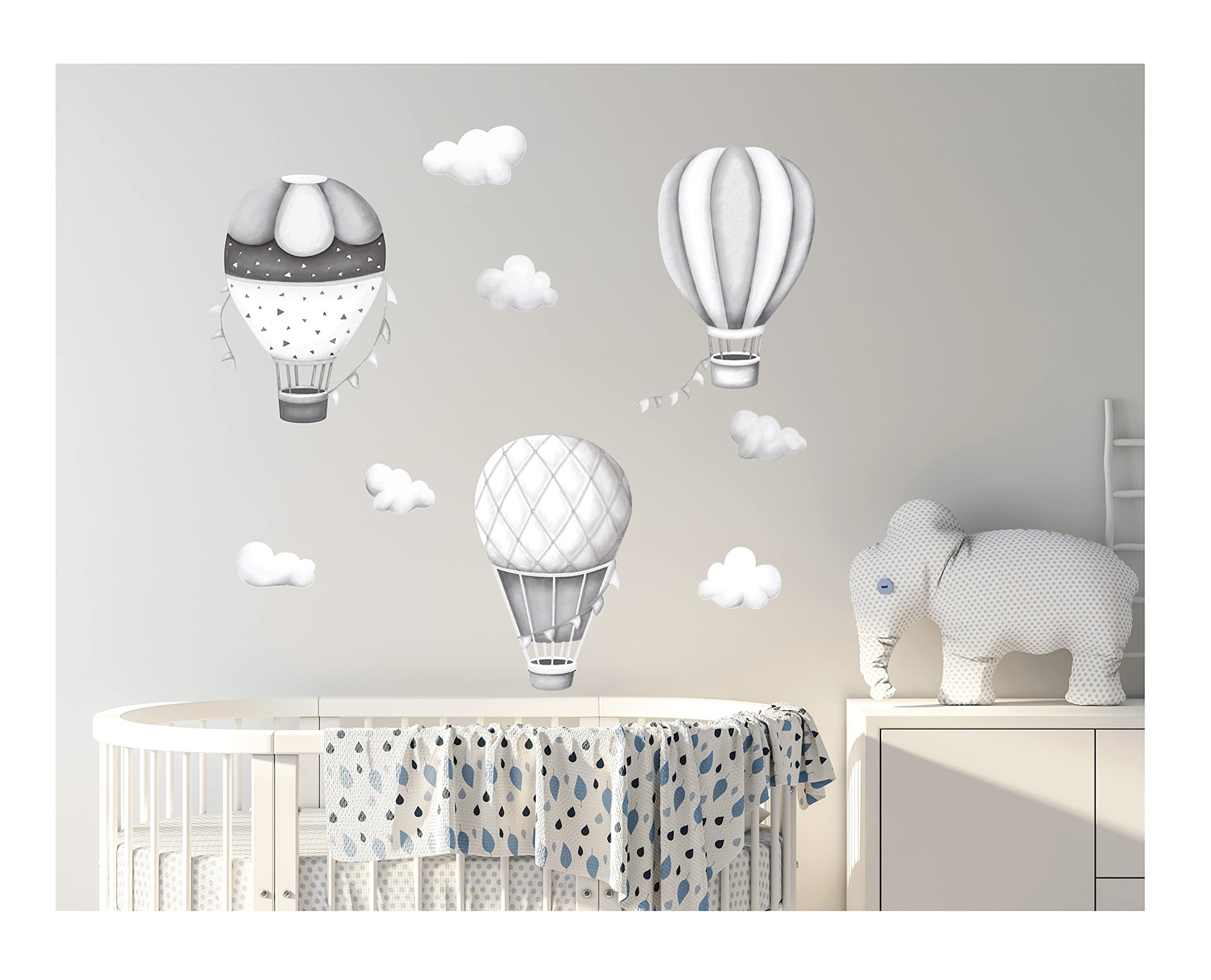 Wall Sticker for Children Wall Sticker Child Nursery Hot Air Balloon Balloons Balloon Clouds Wall Decoration Children Sticker Baby Room Express Shipping