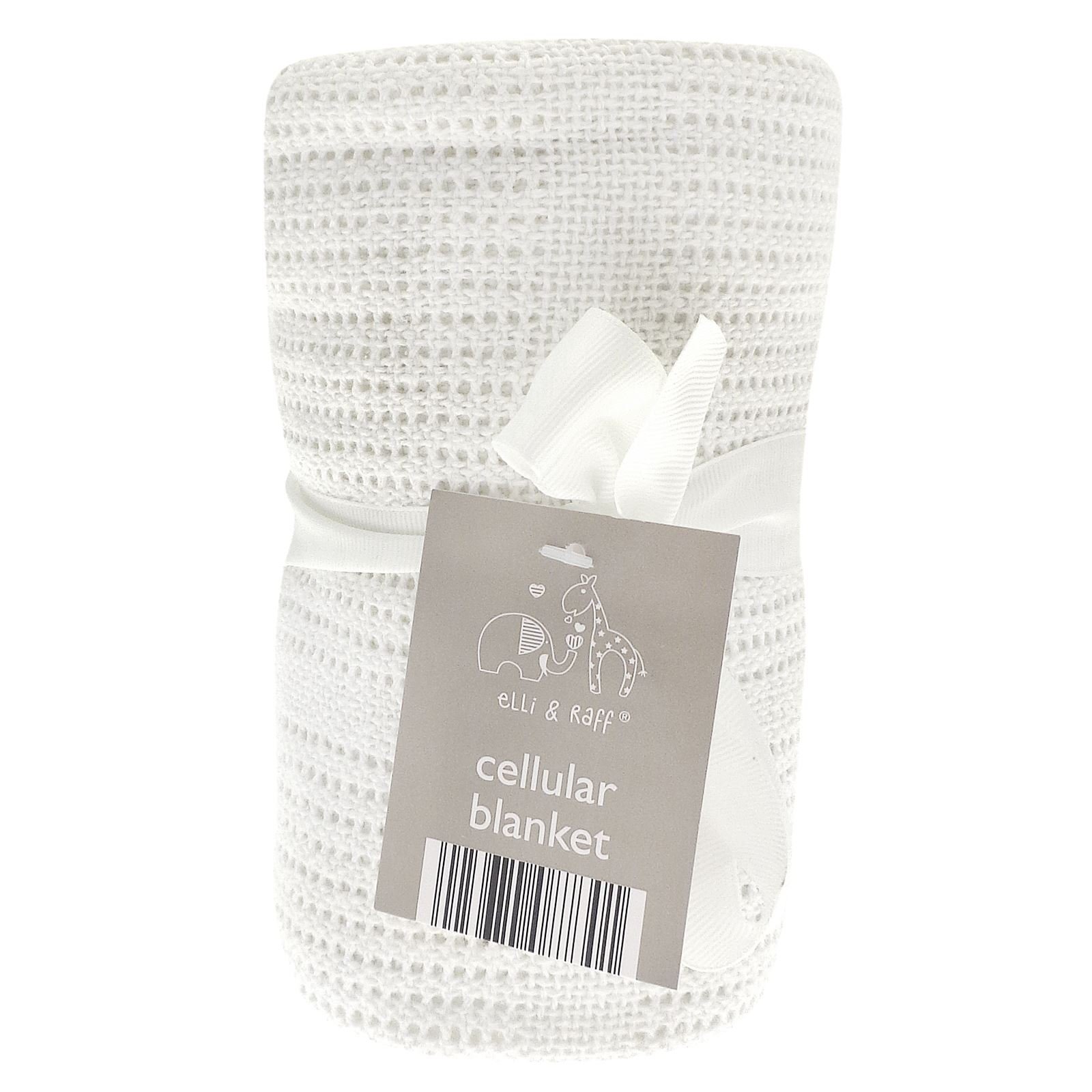 Beamfeature White Cellular Blanket Moses Basket Pram Crib Baby 100% Cotton