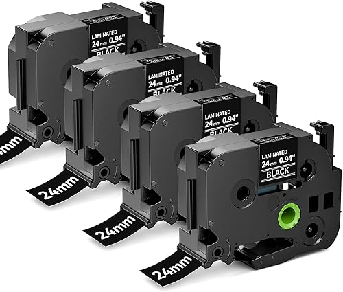 Miniatura 14 de TZe - Cinta TZ de 0.47 pulgadas, laminada de 0.47 pulgadas, cinta de etiquetas transparente de repuesto para Brother P Touch TZe-131 TZe131, cinta
