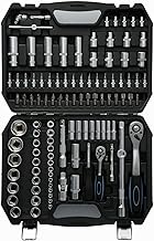 Conjunto de chave de catraca, conjunto de chave de catraca 108pcs Kit de chave de catraca Conjunto de soquete de acionamento Tamanho compacto para fácil armazenamento e transporte para