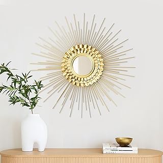 PERHOM Round Gold Mirror - 23.6
