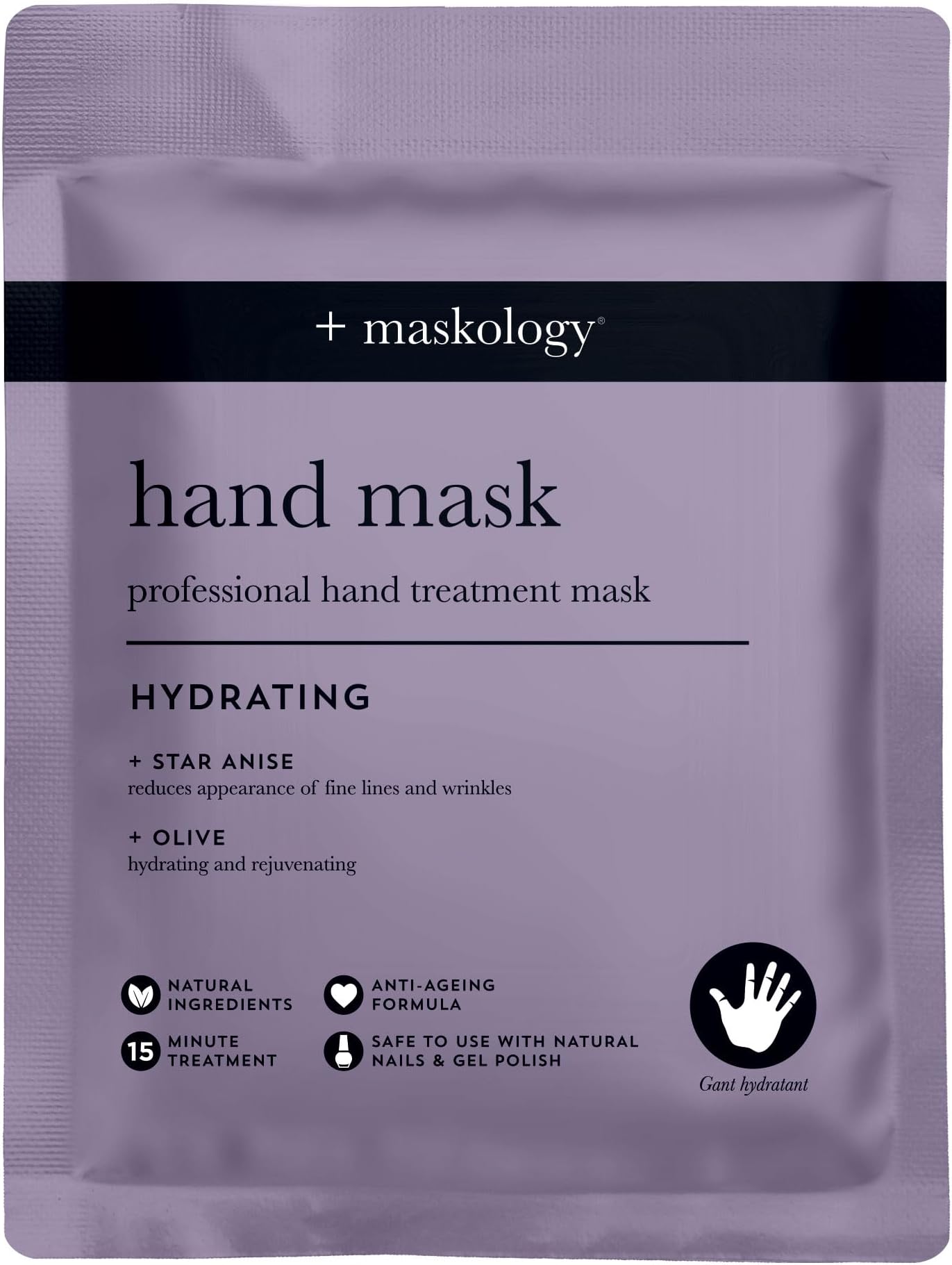 MASKOLOGY HAND MASK Hydrating Hand Treatment 1 Pair | Anti Ageing | Apple Extract |Nourishing Argan Oil & Shea Butter | Moisturising Gloves | 100% Plant Based