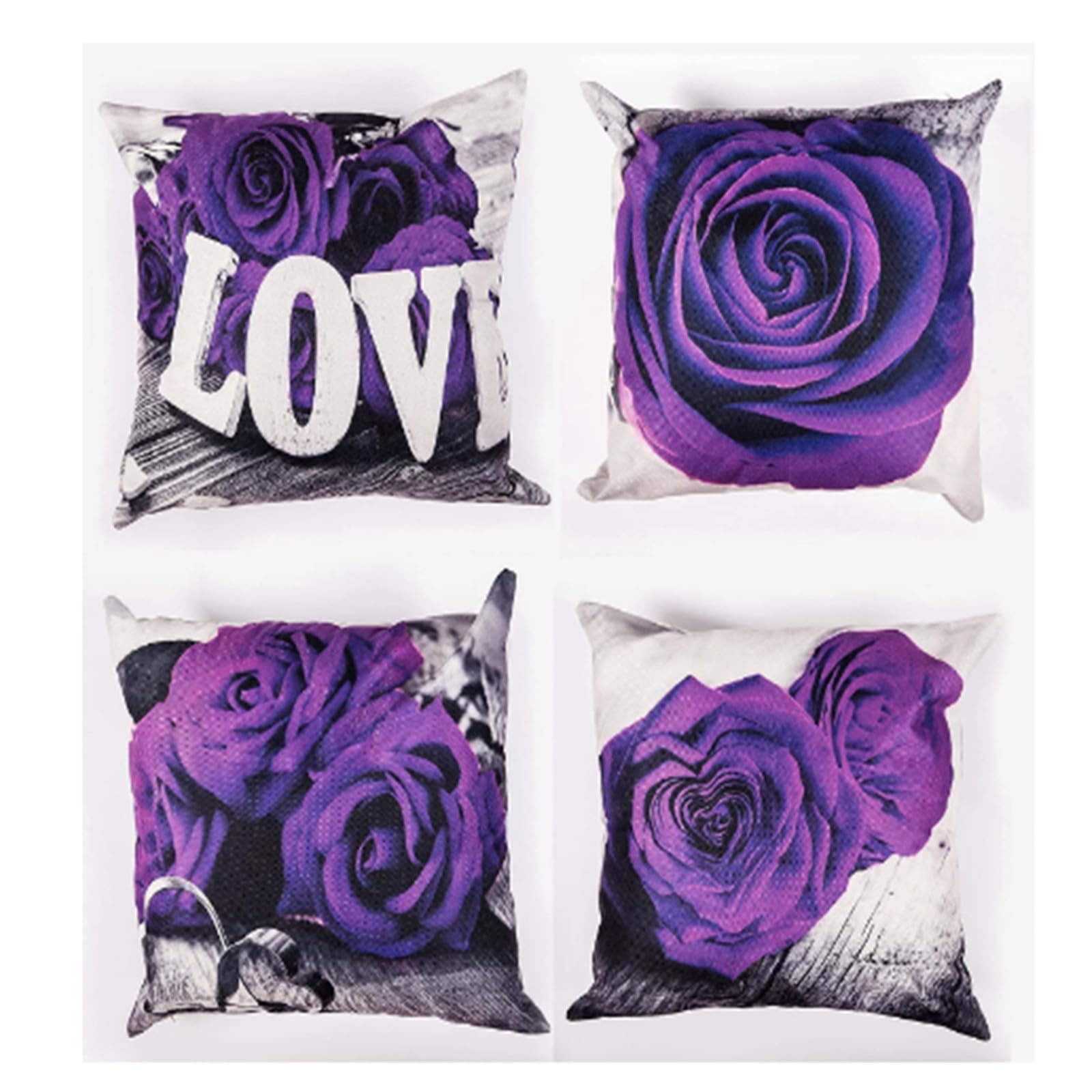 Housses de coussin 65x65cm rose pourpre pour rénover vos vieux oreillers de canapé